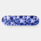 Donkere blauwe schedels skateboard (Horizontaal)