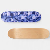 Donkere blauwe schedels skateboard (Horizontaal)
