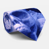 Donkere blauwe schedels stropdas (Opgerold)