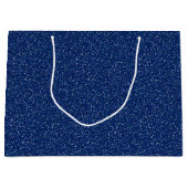 Donkere blauwe sparkle glitter grote cadeau groot cadeauzakje (Voorkant)