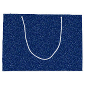 Donkere blauwe sparkle glitter grote cadeau groot cadeauzakje (Achterkant)