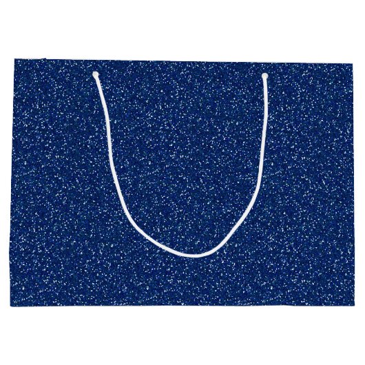 Donkere blauwe sparkle glitter grote cadeau groot cadeauzakje (Achterkant)