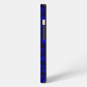Donkere Blauwe Zeemeermin Schubben iPhone Hoesje (Linkerkant)