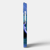 Donkere Blauwgroen Agate Geode Monogram Case-Mate iPhone Case (Achterkant / Links)