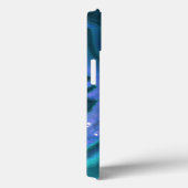 Donkere Blauwgroen Agate Geode Monogram Case-Mate iPhone Case (Achterkant / Rechts)