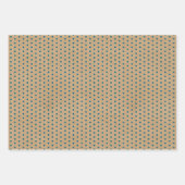 Donkere Blauwgroen blauwe groene lijnen Faux Rusti Inpakpapier Vel (Voorkant 3)