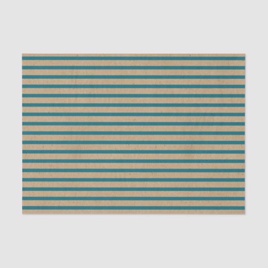 Donkere Blauwgroen blauwe groene lijnen Faux Rusti Tissuepapier (Voorkant)