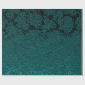 Donkere Blauwgroen elegant Succulent Pattern Decou Cadeaupapier (Vlak)