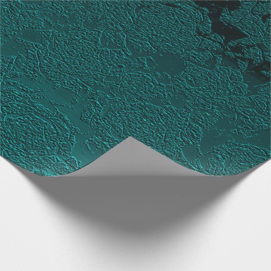 Donkere Blauwgroen elegant Succulent Pattern Decou Cadeaupapier (Hoek)