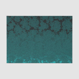 Donkere Blauwgroen elegant Succulent Pattern Decou Tissuepapier