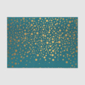 Donkere Blauwgroen en metalen Confetti Tissuepapier (Voorkant)