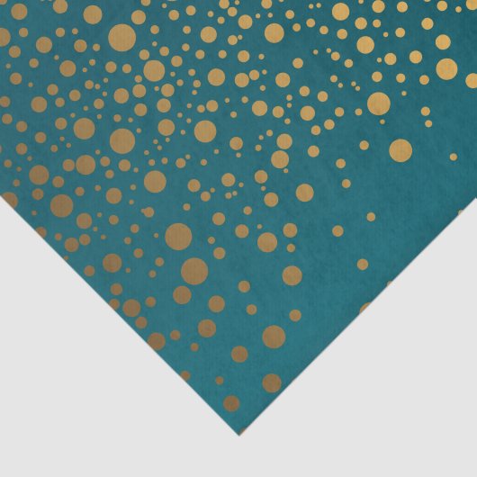 Donkere Blauwgroen en metalen Confetti Tissuepapier (Detail)