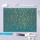 Donkere Blauwgroen en metalen Confetti Tissuepapier (Craft)
