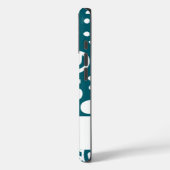 Donkere blauwgroen en witte doodles Case-Mate iPhone case (Achterkant / Links)