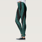 Donkere Blauwgroen glitter Sparkles Leggings (Links)