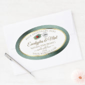 Donkere Blauwgroen Glitter White Product Label Lad (Envelop)