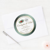 Donkere Blauwgroen Glitter White Product Label Lad (Envelop)