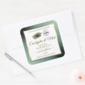 Donkere Blauwgroen Glitter White Product Label Lad (Envelop)