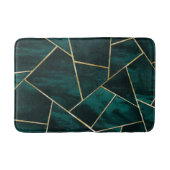 Donkere Blauwgroen inkt Gold geometric Glam #1 Badmat (Voorkant)