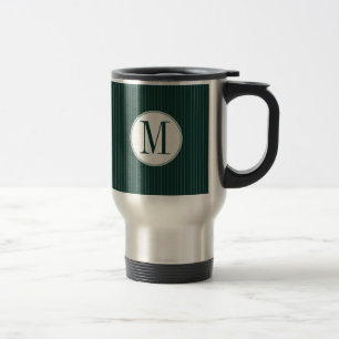 Donkere Blauwgroen instripe Mok voor enkelvoudig m