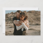 Donkere blauwgroen lijst eenvoudige fotoscriptbrui kaart (Achterkant)