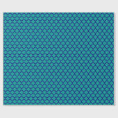 Donkere Blauwgroen marineblauw Marokkaans Quatrefo Cadeaupapier (Vlak)