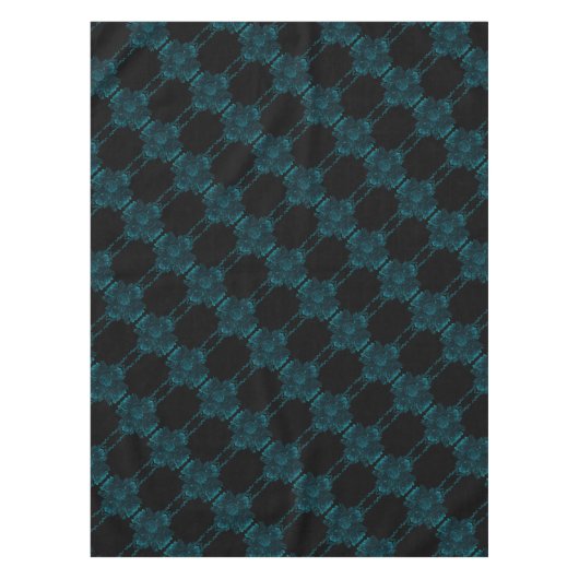 Donkere Blauwgroen Rozen Weddenschap-tablet Tafelkleed (Voorkant)