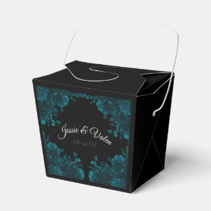 Donkere Blauwgroen Rozen Wedding Haal voordeel uit Bedankdoosjes