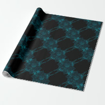 Donkere Blauwgroen Rozen Wrapping Paper