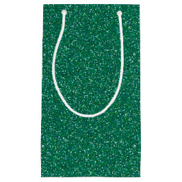 Donkere Blauwgroen rugleuning met glitter Gift Bag Klein Cadeauzakje