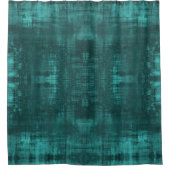 Donkere Blauwgroen subtiele suede look Patroon Douchegordijn (Voorkant)