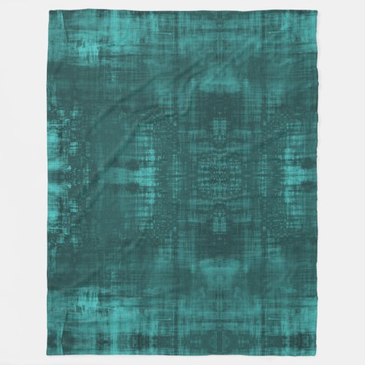 Donkere Blauwgroen subtiele suede look Patroon Fleece Deken (Voorkant)