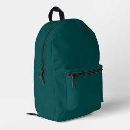 Donkere, Blauwgroen, vaste kleur Bedrukte Rugzak