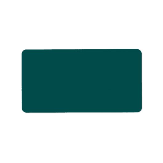 Donkere, Blauwgroen, vaste kleur Etiket (Voorkant)