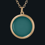 Donkere, Blauwgroen, vaste kleur Goud Vergulden Ketting<br><div class="desc">Donker Blauwgroen Stevige Kleur. Moderne kleur.</div>
