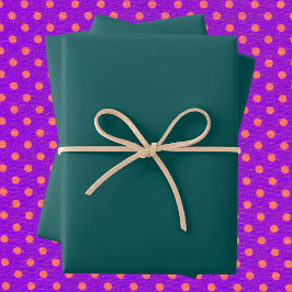 Donkere, Blauwgroen, vaste kleur Inpakpapier Vel
