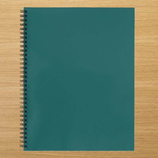 Donkere, Blauwgroen, vaste kleur Notitieboek