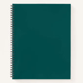 Donkere, Blauwgroen, vaste kleur Notitieboek (Voorkant)