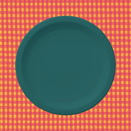 Donkere, Blauwgroen, vaste kleur Papieren Bordje