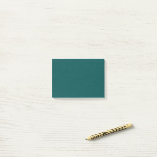 Donkere, Blauwgroen, vaste kleur Post-it® Notes (Op bureau)