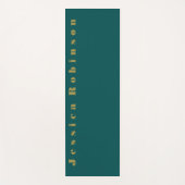 Donkere, Blauwgroen, vaste kleur Yogamat (Voorkant)