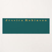 Donkere, Blauwgroen, vaste kleur Yogamat (Voorkant (horizontaal))