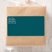 Donkere Blauwgroen verzendlabel (Insitu)