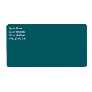 Donkere Blauwgroen verzendlabel