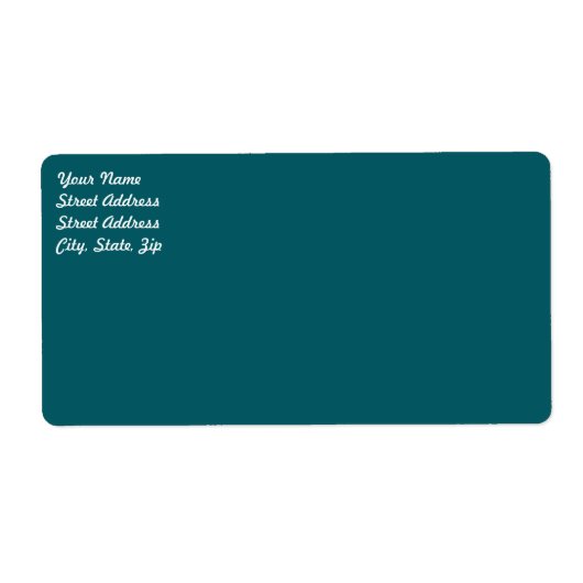 Donkere Blauwgroen verzendlabel (Voorkant)