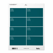 Donkere Blauwgroen verzendlabel (Full Sheet)