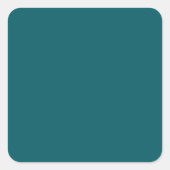 Donkere Blauwgroen vierkant Sticker (Voorkant)