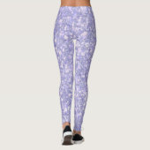 Donkere Bleke Paarse Glitter CUSTOM-TEKST Leggings (Achterkant)