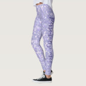 Donkere Bleke Paarse Glitter CUSTOM-TEKST Leggings (Links)