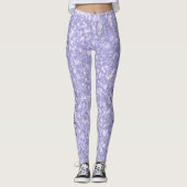 Donkere Bleke Paarse Glitter CUSTOM-TEKST Leggings (Voorkant)